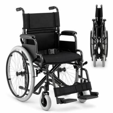 Imagem de Cadeira De Rodas Aço Dobrável Manual D400 até 120kg Resistente Confort