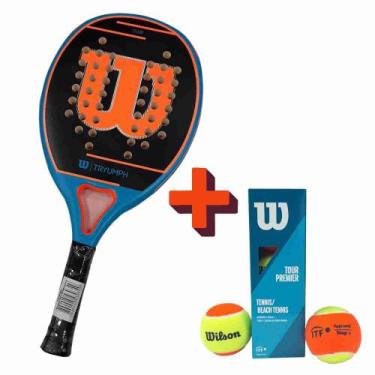 Imagem de Raquete de Beach Tênis Wilson Tryumph + Bola de Beach Tênis Wilson Tou