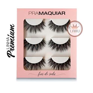Imagem de Cartela 3 pares Cílios Fios Seda Brigitte 1222 PraMaquiar