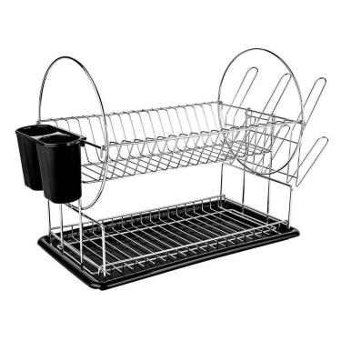 Imagem de Escorredor De Louças 19 Pratos E Copos Cromado - Euro Home