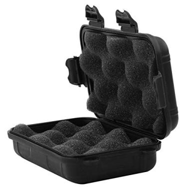 Imagem de caixa de armazenamento à prova d'água,Caixa à prova de choque ao ar livre, 2 cores 2 tamanhos caixa de armazenamento à prova de choque à prova de choque ao ar livre caixa de(S-black)