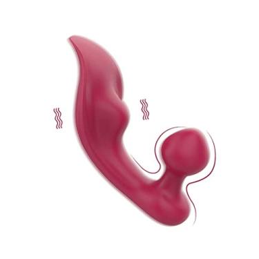 Imagem de Vibrador À Prova D'água Poderoso Com Controle Remoto Estimulador Sexual Feminino 9 Frequências Erótico Zatla (Vermelho)
