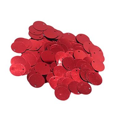 Imagem de Bonarty 16 mm Lantejoulas Lantejoulas Lantejoulas Soltas para Bordado, Noivado, Aplique, Enfeite de Festa de Casamento, Brincos, Decoração de Peça - Vermelho
