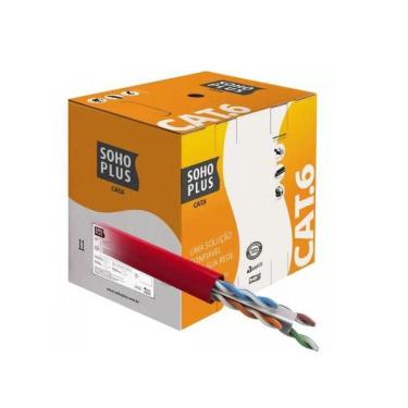 Imagem de Cabo de Rede CAT6 CMX Soho 305m, Vermelho   FURUKAWA