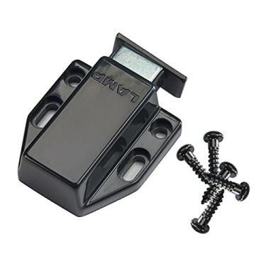 Imagem de Trava magnética de toque para abrir porta para portas médias preta pacote com 2