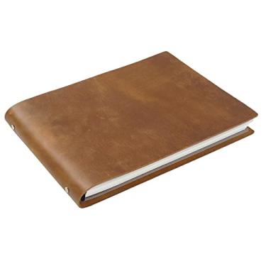 Imagem de A4 plano de anel horizontal bloco de notas retrô caderno de negócios, marrom, 4 peças