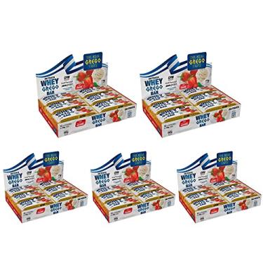 Imagem de Kit 5 Whey Grego Bar - Morango com Chantilly - Display com 12 barras de 40g cada - Nutrata