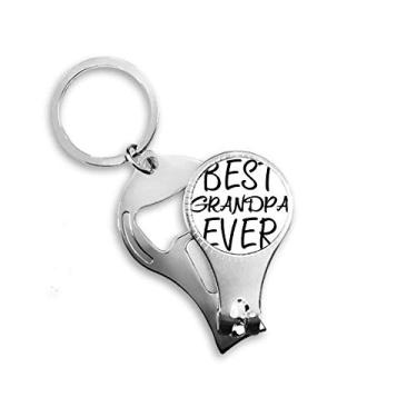 Imagem de Best Grandpa Ever Quote Art Deco Presente Fashion Nail Nipper Ring Chaveiro Abridor de Garrafas Cortador