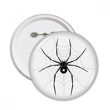 Imagem de Ilustração de insetos aranha padrão preto pinos redondos crachá botão emblema acessório decoração 5 peças