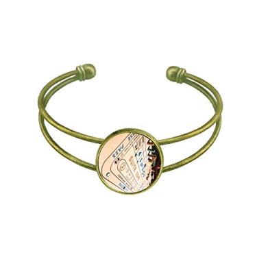 Imagem de Chip Gambling Game Foto Art Deco Presente Moda Pulseira Bracelete Retro Open Cuff Jewelry