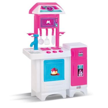 Imagem de Cozinha Infantil Completa Com Água Fogão E Geladeira Magic Toys 8074