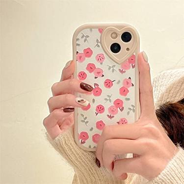 Imagem de Capa de telefone bonito rosa flores para iPhone 13 12 11 Pro Max 7 8 plus X XR XS Max Capa traseira de couro de moda macios estojos de proteção WY944 para iPhone 7Plus