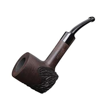 Imagem de MUXIANG Cachimbo de carne de porco Cesto de cachimbo de tabaco de madeira de ébano Filtro de 3 mm 10 Ferramentas de limpeza de cachimbo AC0039K01