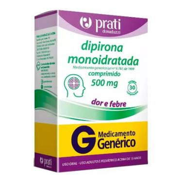 Imagem de Dipirona Sódica 500mg 30 comprimidos Genérico Prati Donaduzzi PRATI DONADUZZI