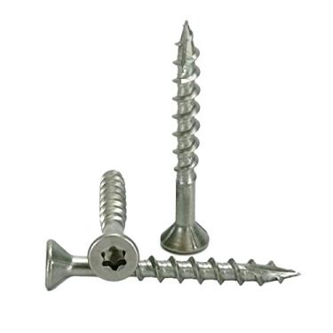 Imagem de Chenango Supply 1 LB 305 Parafuso de mesa Torx inoxidável #10 x 2-1/2 Cabeça lisa com pontas, Tipo 17 Ponta, Bit incluído (#10 x 2 1/2" 79 peças)