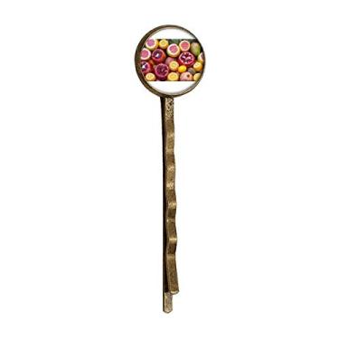 Imagem de Boné de metal retrô com imagem natural de frutas tropicais frescas