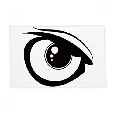 Imagem de DIYthinker Vector Eye Decor Tapete de chão padrão preto antiderrapante para porta de banheiro