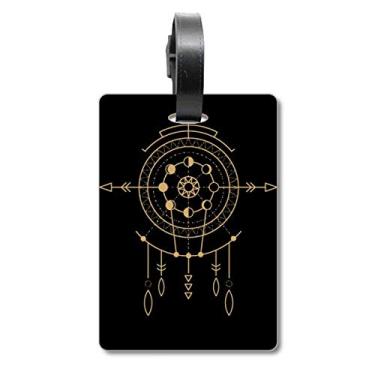 Imagem de Padrão Totem Geometria Alienígena Círculo Mala Etiqueta de Bagagem Etiqueta para Bagagem
