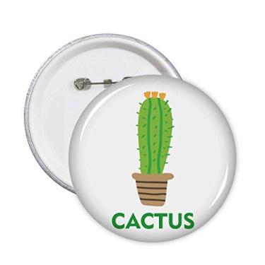 Imagem de Cacto verde em vaso para suculentas de plantas, emblema, emblema, acessórios, decoração, 5 peças