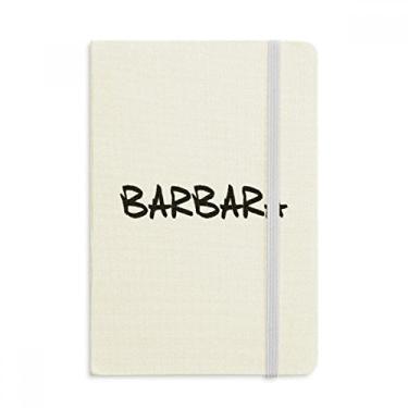 Imagem de Caderno de anotações especiais com nome inglês BARBARBARA, capa dura em tecido, diário clássico