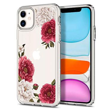 Imagem de CYRILL Capa Cecile projetada para Apple iPhone 11 (2019) transparente | TPU | PC | bumper | fino | plástico - vermelho floral