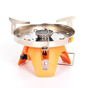 Imagem de Acampamento ao ar livre Fogões de metal Piquenique portátil Churrasco Forno à prova de vento Acessório de cozinha ao ar livre integrado