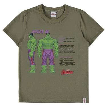 Imagem de Camiseta Avengers Malwee Hulk Capitão América Homem De Ferro Thor Ving
