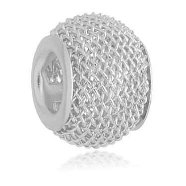 Imagem de Berloque Separador Murano Telinha Pandora Banhado a Prata 925 - Premium