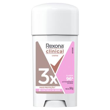 Imagem de Desodorante Rexona Clinical Classic Antitranspirante 96h Creme 58g 58g