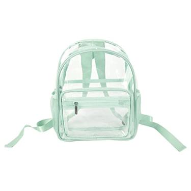 Imagem de Mochila Transparente, Mochila Transparente, Ecológica, Fofa, à Prova d'água para Estudantes Em Viagens (Verde)
