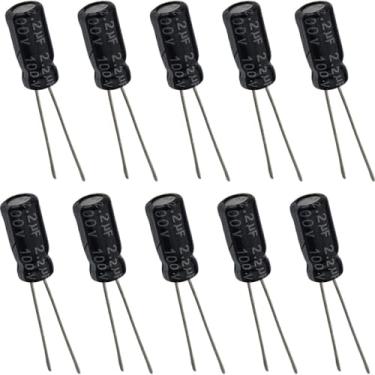 Imagem de Capacitor Eletrolítico 2,2uF 100V - Kit 10 Peças