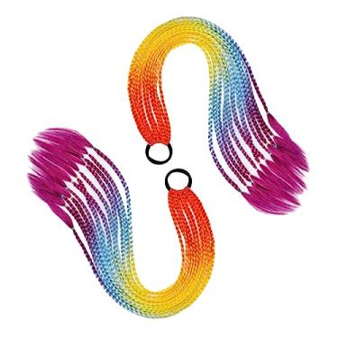 Imagem de IWOWHERO 1 fitas de cabelo peruca laço de cabelo rabo de cavalo laços de cabelo elásticos elasticidade Arco de cabelo trança filho