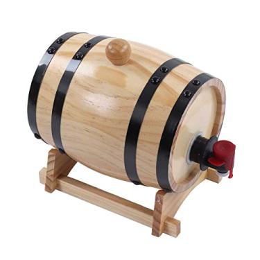 Imagem de Barris de pinheiro de vinho autofabricado barris de envelhecimento de pinho de vinho barrelor de cerveja de madeira Cate Barbe Shop Barril de vinho (1L)