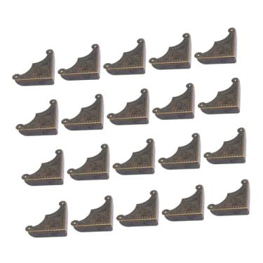 Imagem de HEMOTON Caixa Com 20 Peças Código Do Canto Envolvente Enfeites De Álbum De Recortes Decoração Vintage Protetor De Gabinete Decoração De Armário Mobília Guarda De Canto Ferro Antiguidade