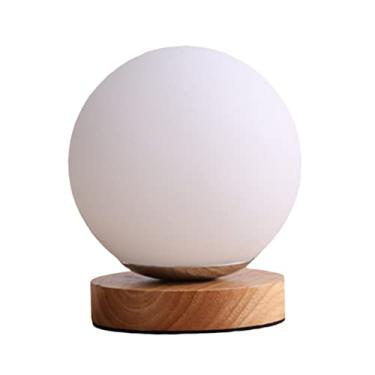 Imagem de Gadpiparty 1 Unidade candeeiro de mesa de toque luz decorativa de mesa decoração de mesa de cabeceira luz de mesa lâmpada de mesa luz nórdica conduziu bola de luz abajur luz noturna Faia