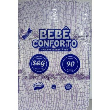 Imagem de Fralda Infantil Bebe Conforto Noturna Laminada Seg C/90
