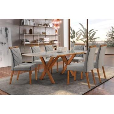 Imagem de Sala De Jantar Completa Com 6 Cadeiras 2,0X1,0M - Flórida - Requinte S