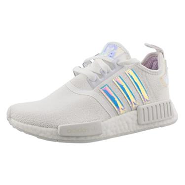 Imagem de adidas Sapatos NMD R1 para Mulher, Pó Branco/Azul Rosa-Branco, 8
