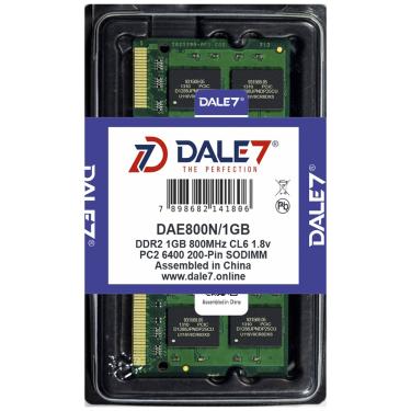 Imagem de Memória Dale7 Ddr2 1Gb 800 Mhz Notebook 1.8V