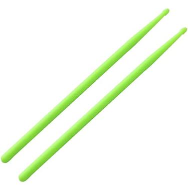 Imagem de Alnicov 1 par de baquetas luminosas iluminadas, baquetas fluorescentes de 5A, para bateristas profissionais iniciantes em palco (verde)