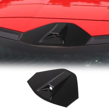 Imagem de Capa para câmera retrovisora de teto de carro compatível com Chevrolet Corvette C8 2020-2024, acessórios de capa de ventilação de câmera traseira Decklid, compatível com cupê com câmera (preto