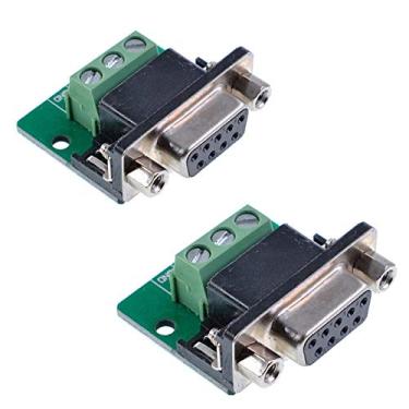 Imagem de Ganasome 2 peças DB9-M3 fêmea 9 pinos com adaptador de porca RS232 serial para RXD TXD GND módulo de sinal de terminal solda livre