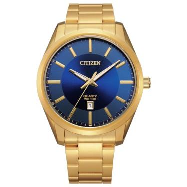 Imagem de Citizen Relógio masculino de quartzo, aço inoxidável, clássico, dourado (modelo: BI1032...