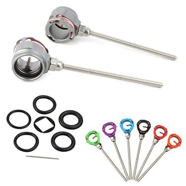 Imagem de ZSHJGJR Mira de arco recurvo com arco e flecha, pino único, fibra ótica de 0,01 cm, mira de 1 pino para acessórios de mira de arco de caça (cinza moke)