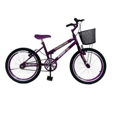 Imagem de Bicicleta Infantil Aro 20 Feminina C/ Cesta Freio V Brake Com Descanço Lateral-Feminino