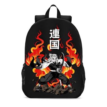 Imagem de Mochila Escolar Infanto Juvenil Anime Demon Slayer Rengoku Top Lançamento 0256-Unissex