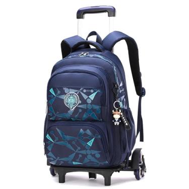 Imagem de Mochila Bolsas Escolares Para Meninas e Meninos com rodas, Multi-compartimento Casual Daypack Mochila de Viagem-C