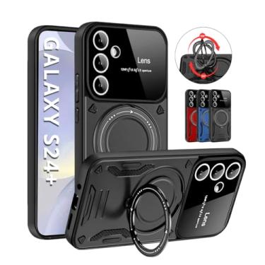 Imagem de Capa Capinha Case Armor Anel Magnetica Safe Para Galaxy S24+ Plus (Tela 6.7') + Anel Suporte + Proteção De Câmera + Carregamento Por Indução - Anti Impacto (Preto)