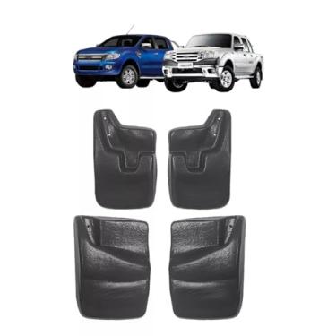 Imagem de Kit Aparabarro Lameiro (Parabarro) Dianteiro E Traseiro Adaptável para Ranger Sem Alargador 1994 1995 1996 1997 1998 1999 2000 2001 2002 2003 2004 2005 2006 2007 2008 2009 2010 2011 2012 4 Peças