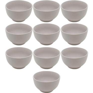 Imagem de Jogo 10 Cumbucas de Cerâmica 680ml para Restaurantes Sopas Caldos Sobremesas Cronus Lyor